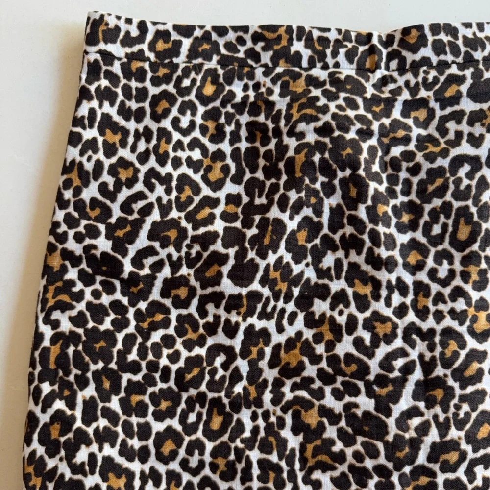 J. Crew Leopard Cotton Mini Skirt 12